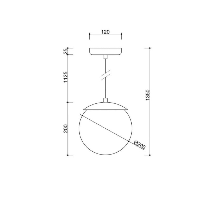 Lampa Wisząca Kuul G Biały KLG111PS0 Ummo