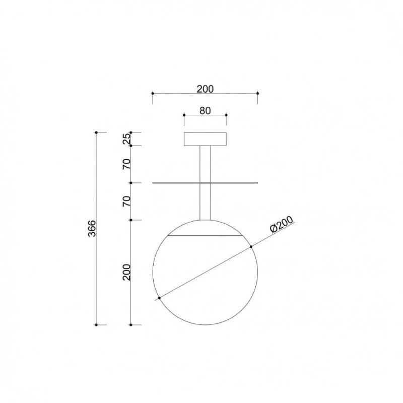 Plafon Plaat B Czarny PLB12003 Ummo