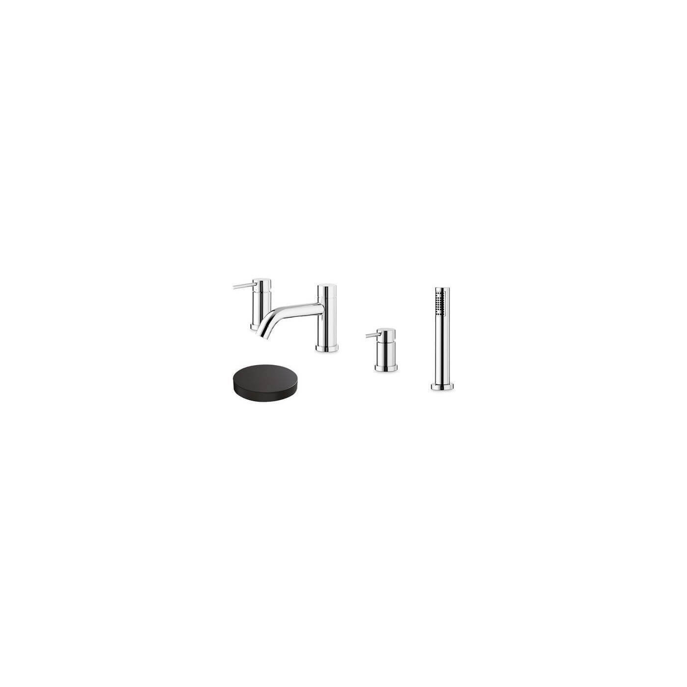 Bateria Wannowa 4-Otworowa Maira Czarny Mat V27150 Trend