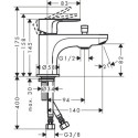Bateria Wannowa Rebris S Chrom 72436000 Hansgrohe