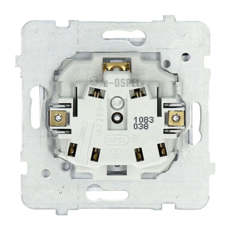 Gniazdo Bryzgoszczelne z Uziemieniem IP-44 Biały Sonata GPH-1RZ/M/00/D Ospel