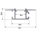 Profil Aluminiowy Architektoniczny MONO Wpuszczany do Zatynkowania 2mb Kingled