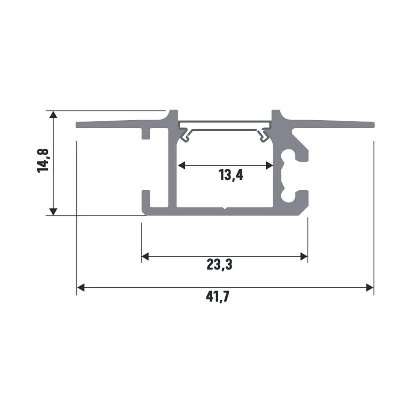 Profil Aluminiowy Architektoniczny MONO Wpuszczany do Zatynkowania 2mb Kingled