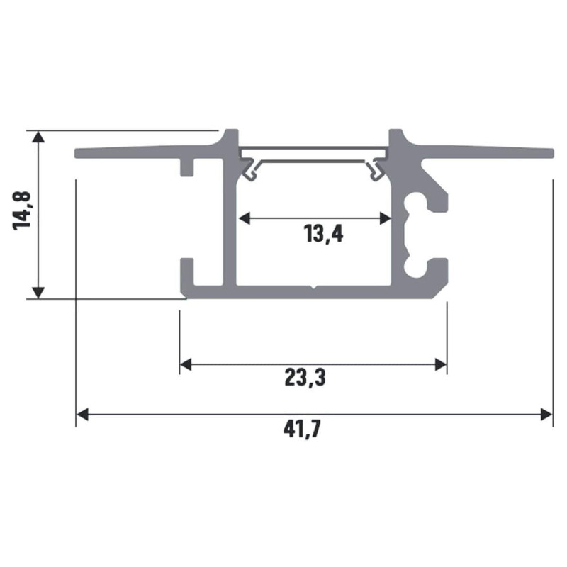 Profil Aluminiowy Architektoniczny MONO Wpuszczany do Zatynkowania 2mb Kingled