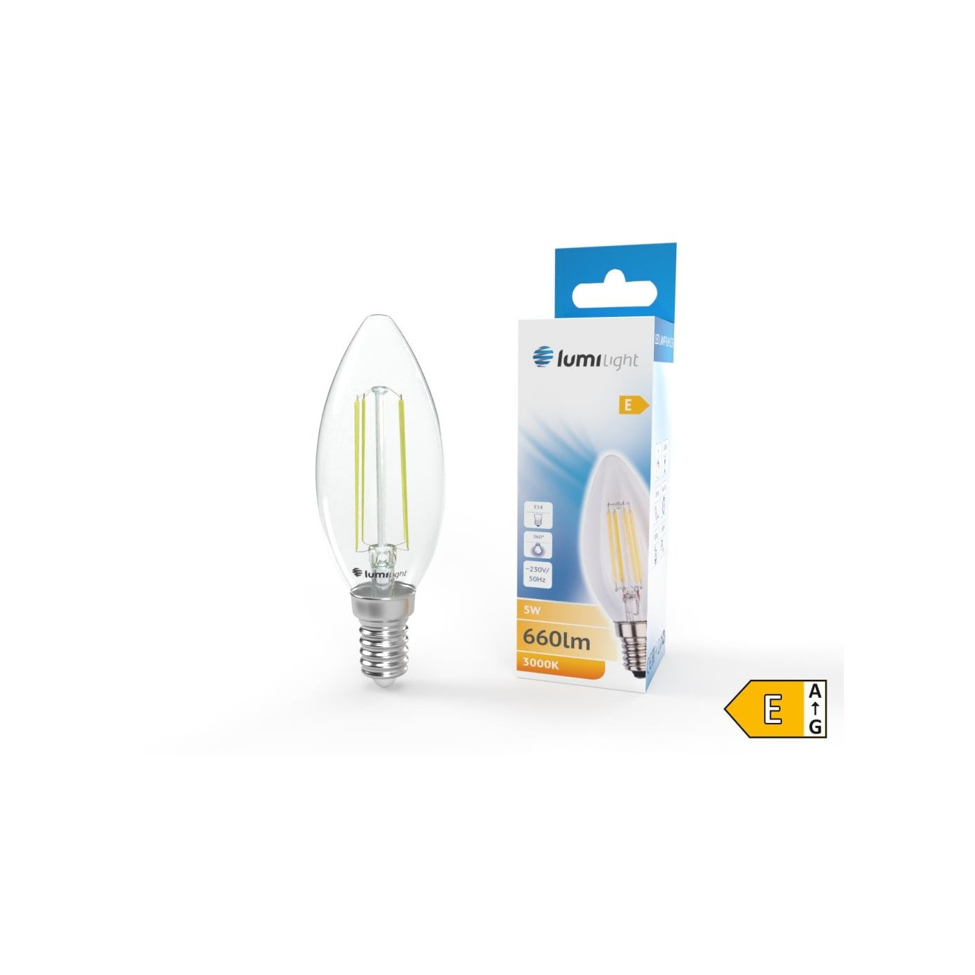 Żarówka LED FLM C35 E14 5W Ciepła LL5764 Lumilight