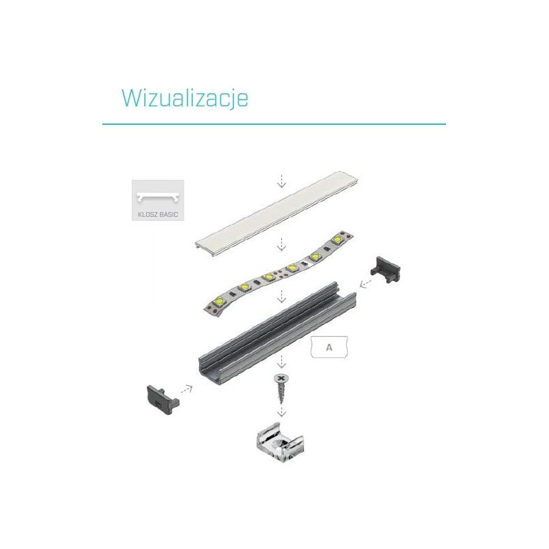Szybka Szron PMMA Do Profilu Aluminiowego Meblowego 2m Kingled
