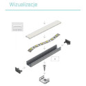 Szybka Mleczna PMMA Do Profilu Aluminiowego Meblowego 2m Kingled