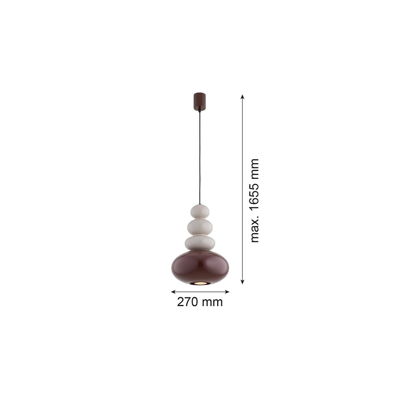 Lampa Wisząca Diego Kaszmir-Terakota 8820 Argon