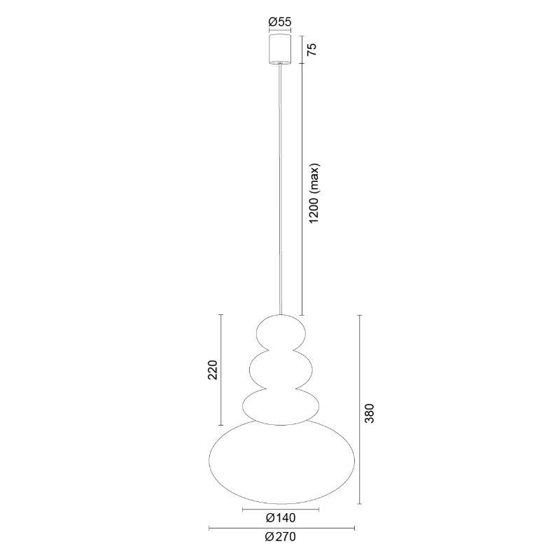 Lampa Wisząca Diego Kaszmir-Terakota 8820 Argon