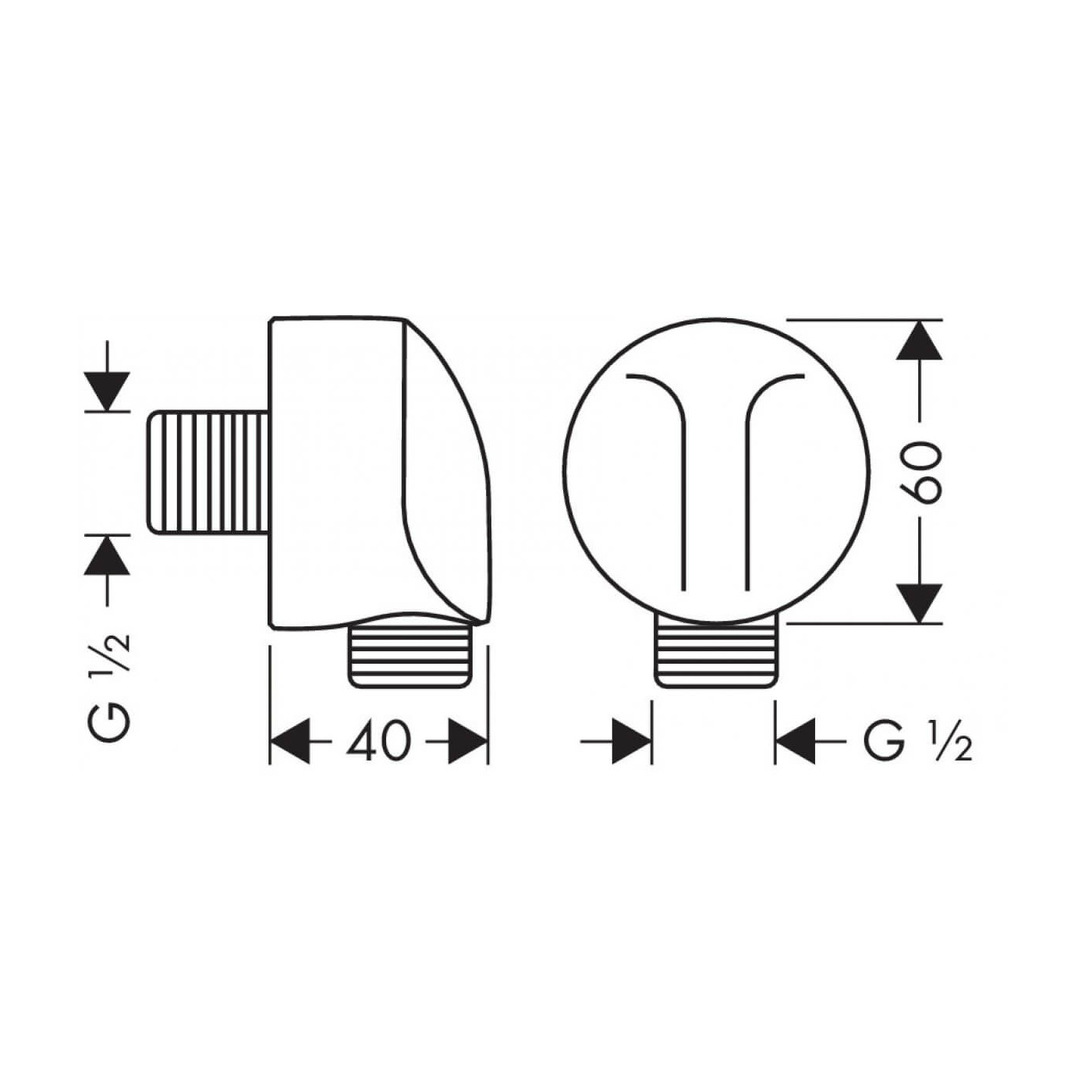 Przyłącze Węża Fixfit E DN15 27454000 Hansgrohe