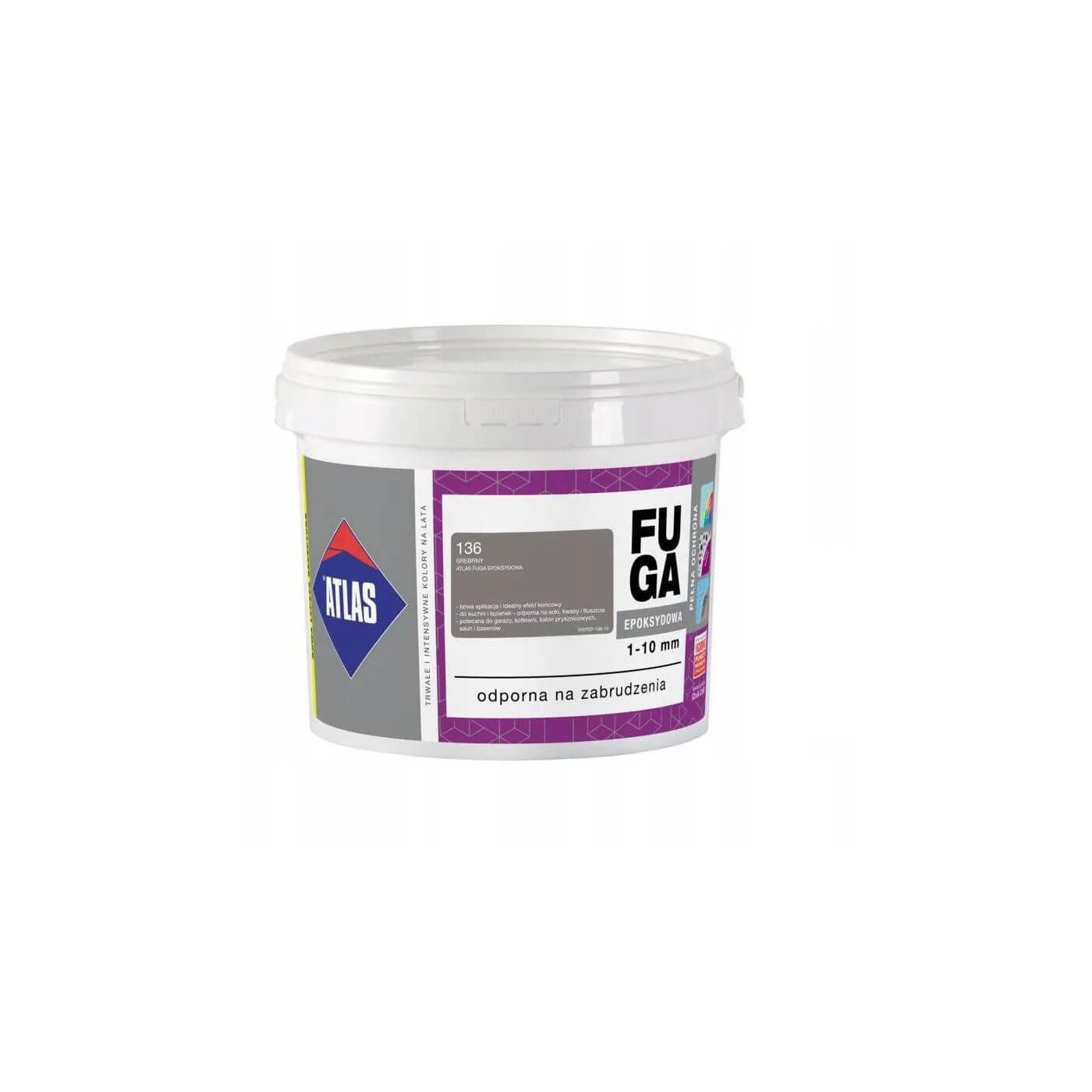 Fuga Epoksydowa 2kg Srebrny 136 Atlas