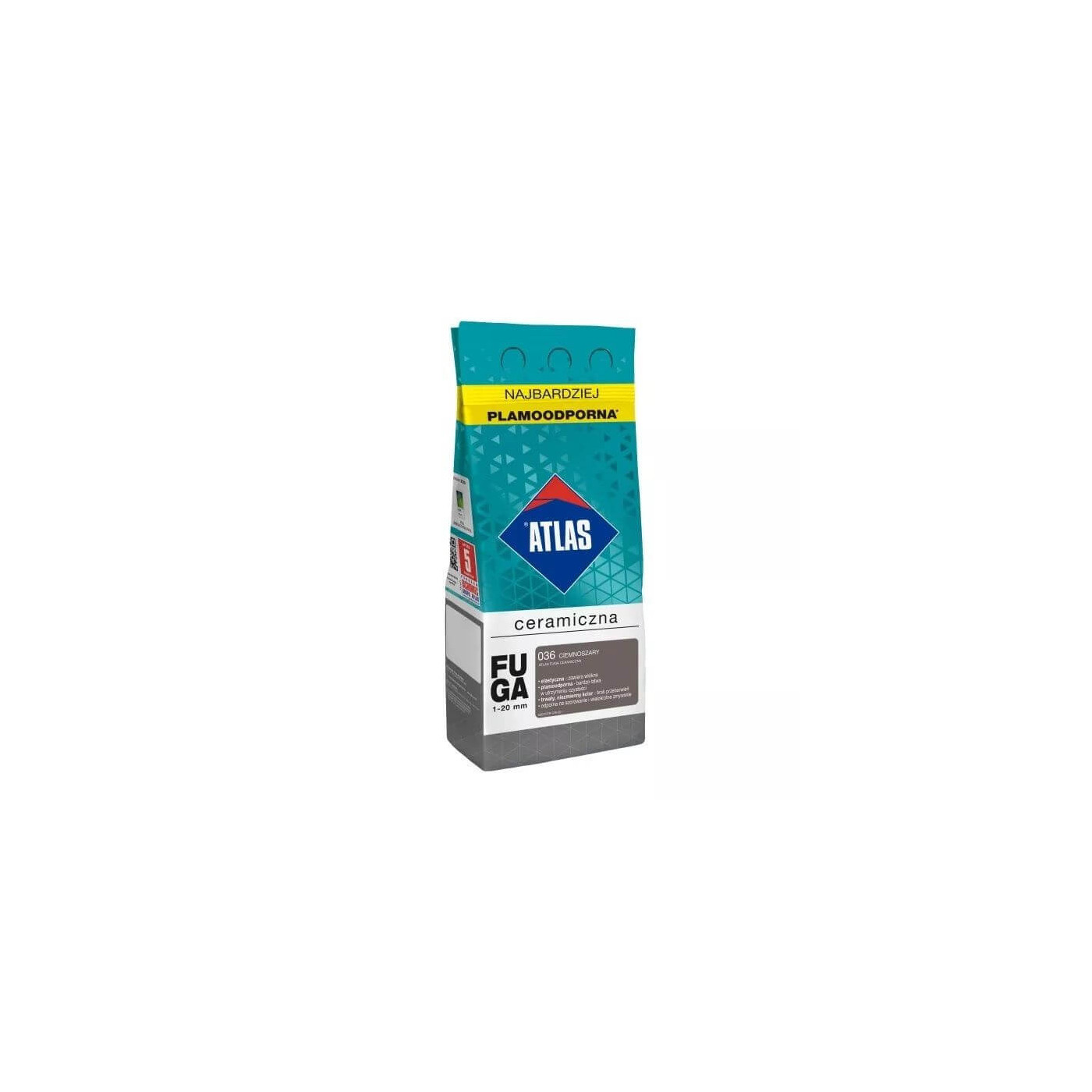 Fuga Ceramiczna 2 Kg 036 Ciemnoszary Atlas