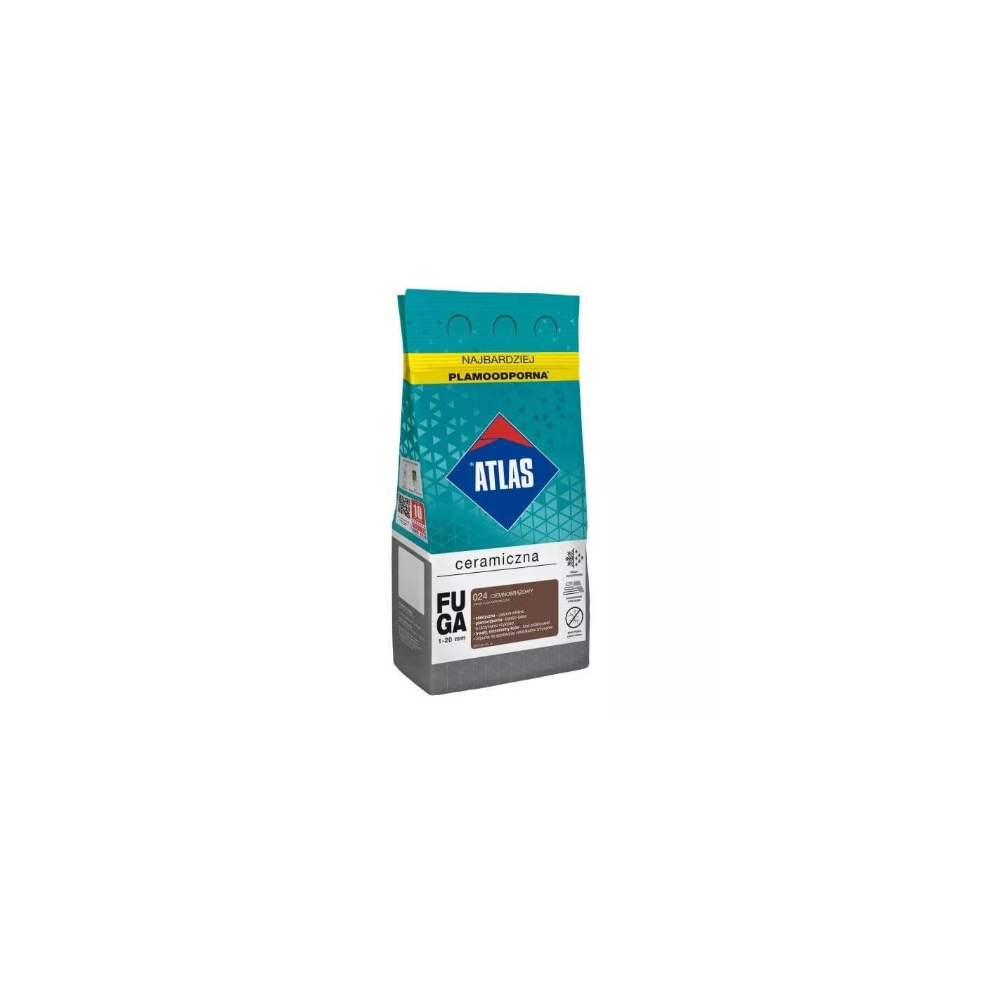 Fuga Ceramiczna 5 Kg 024 Ciemnobrązowy Atlas