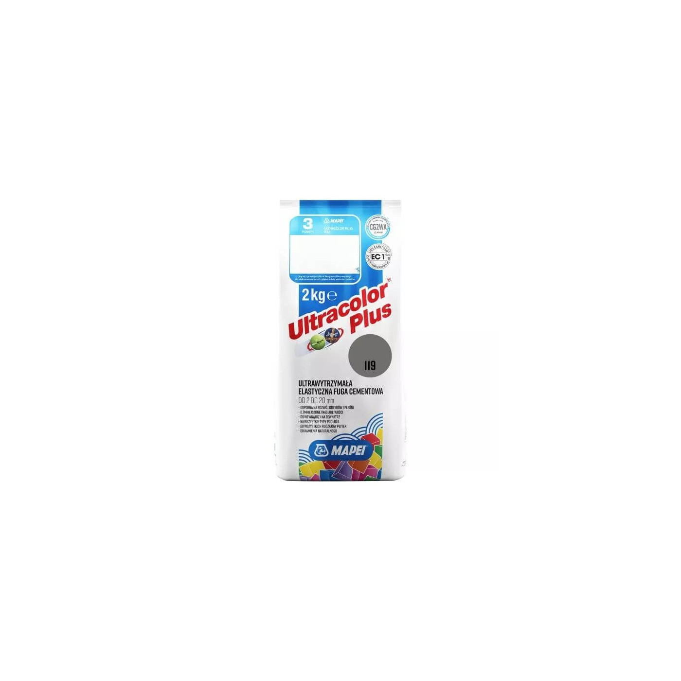 Fuga Elastyczna Ultracolor Plus 119 Londyński Szary 2 kg Mapei