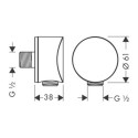 Przyłącze Węża Fixfit S DN15 27453000 Hansgrohe