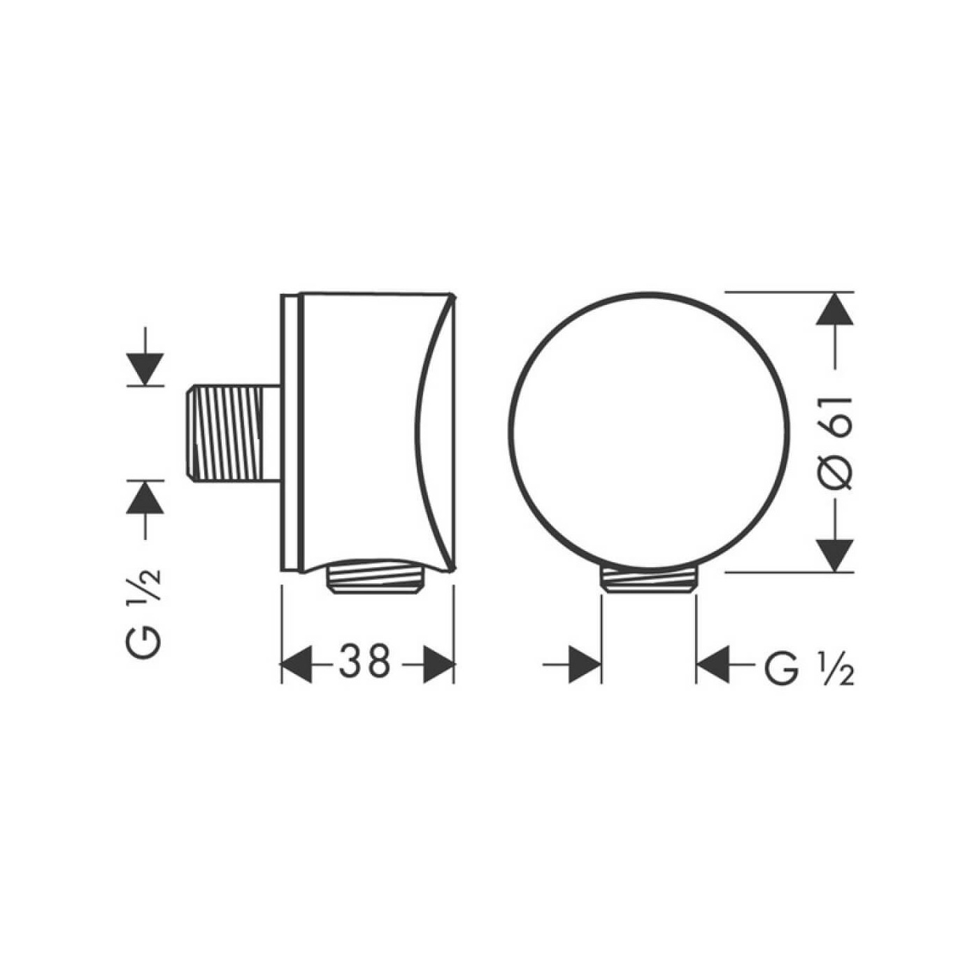 Przyłącze Węża Fixfit S DN15 27453000 Hansgrohe