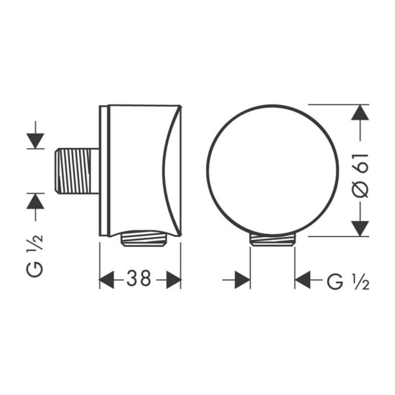 Przyłącze Węża Fixfit S DN15 27453000 Hansgrohe