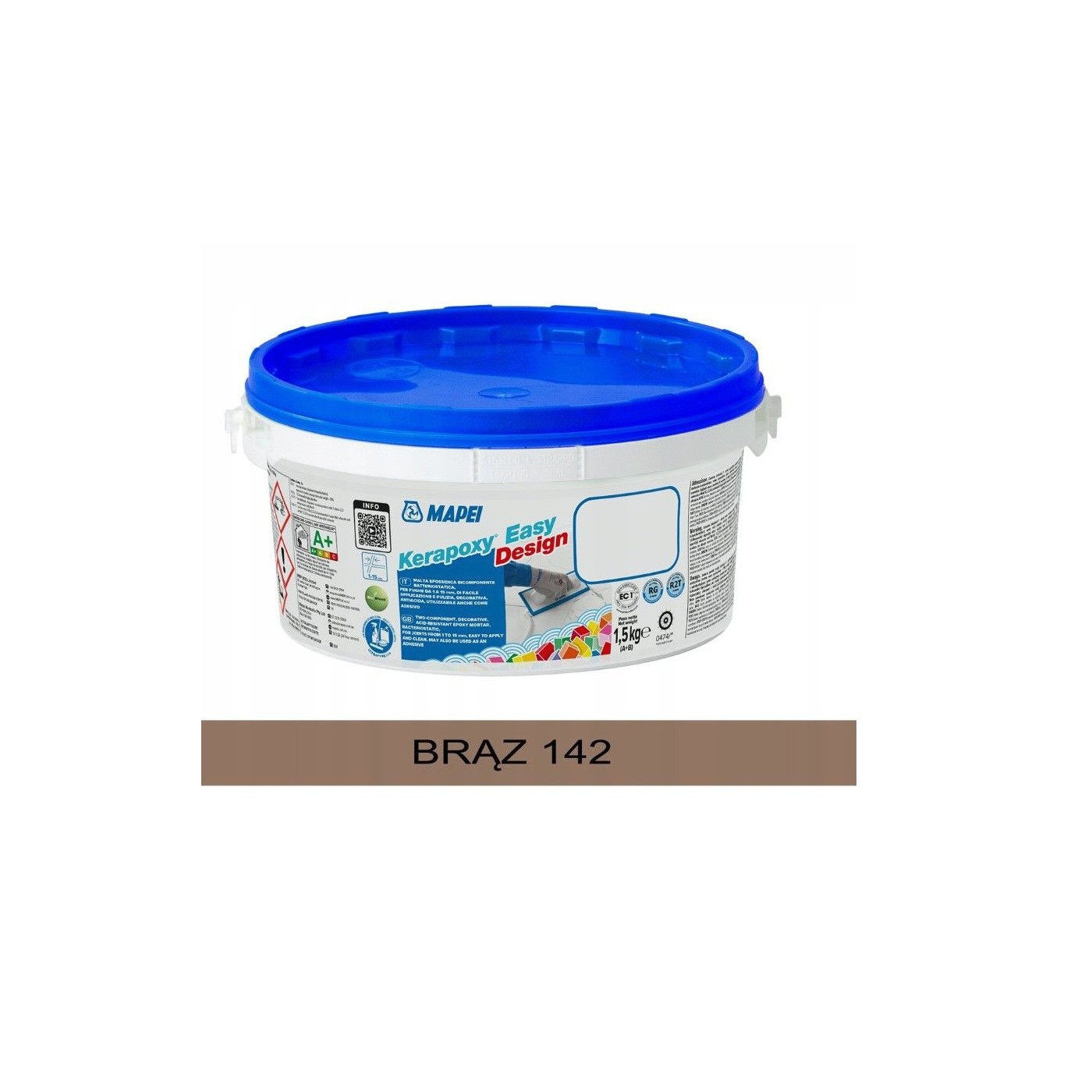 Fuga Kerapoxy ED Brązowy 142 1,5 kg Mapei