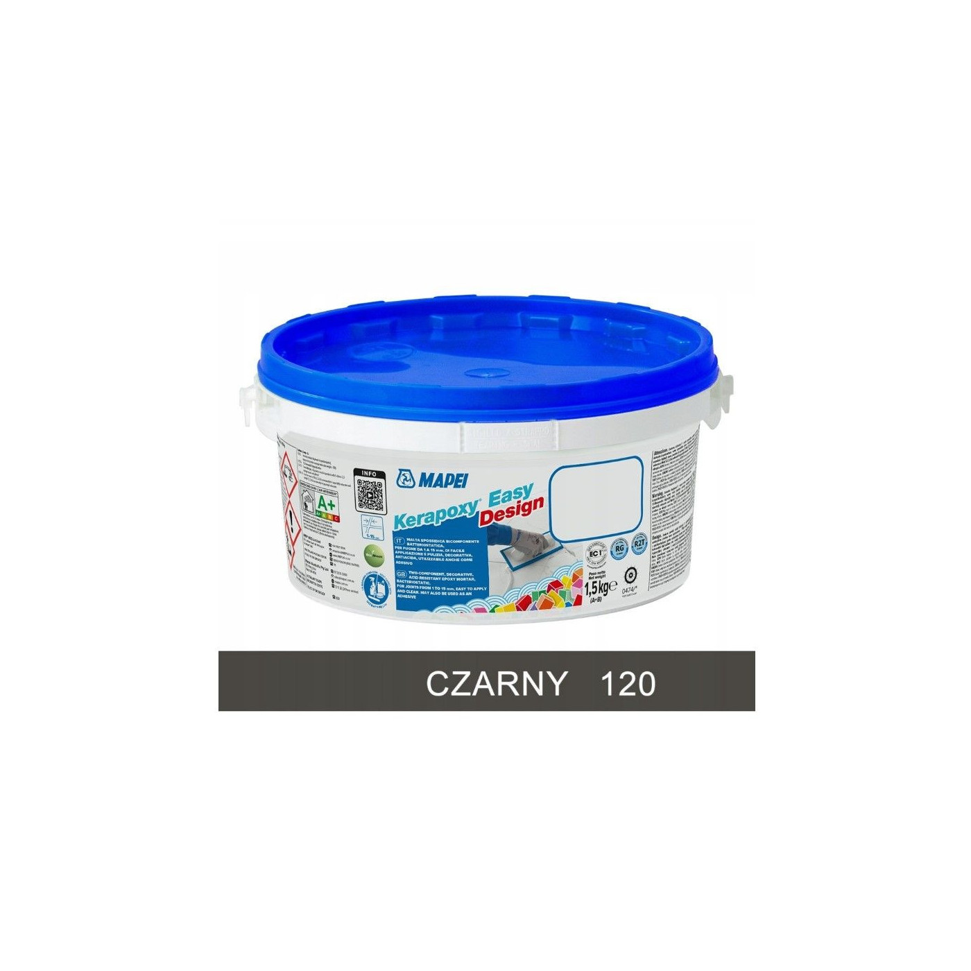 Fuga Kerapoxy ED Czarny 120 1,5 kg Mapei