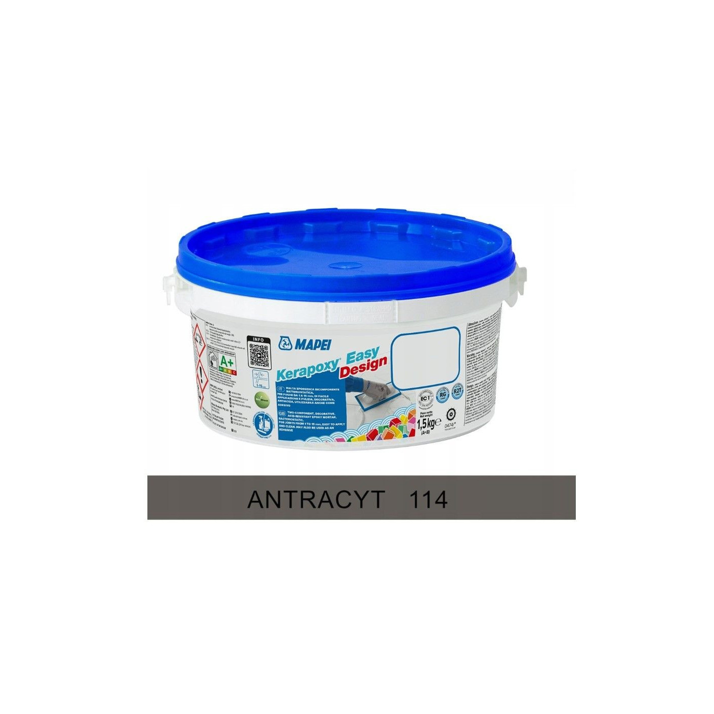 Fuga Kerapoxy ED Antracyt 114 1,5 kg Mapei