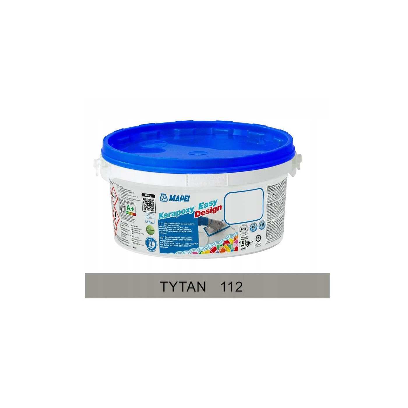 Fuga Kerapoxy ED Tytanowy 112 1,5 kg Mapei