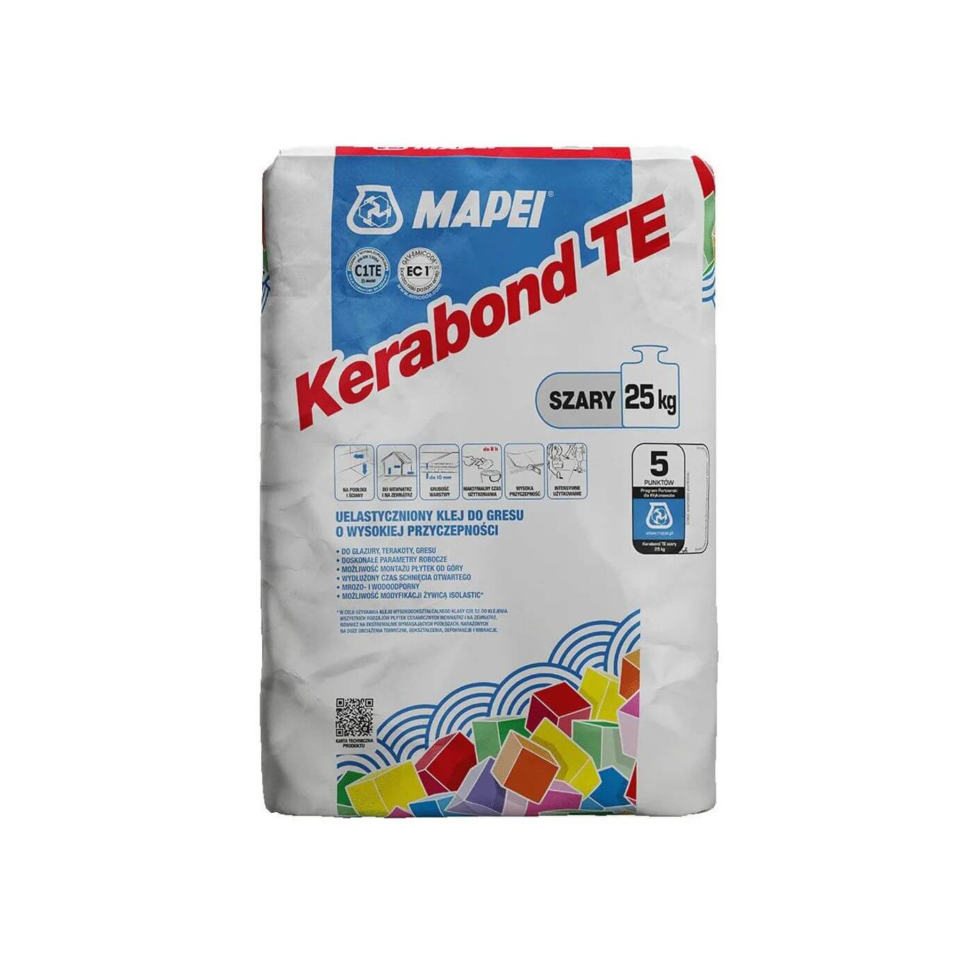 Klej Uelastyczniony Kerabond TE 25 kg Szary Mapei