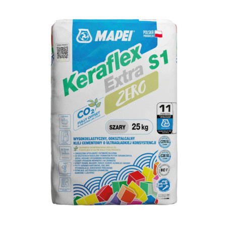 Klej Do Płytek Keraflex Extra S1 Zero 25 kg Szary Mapei