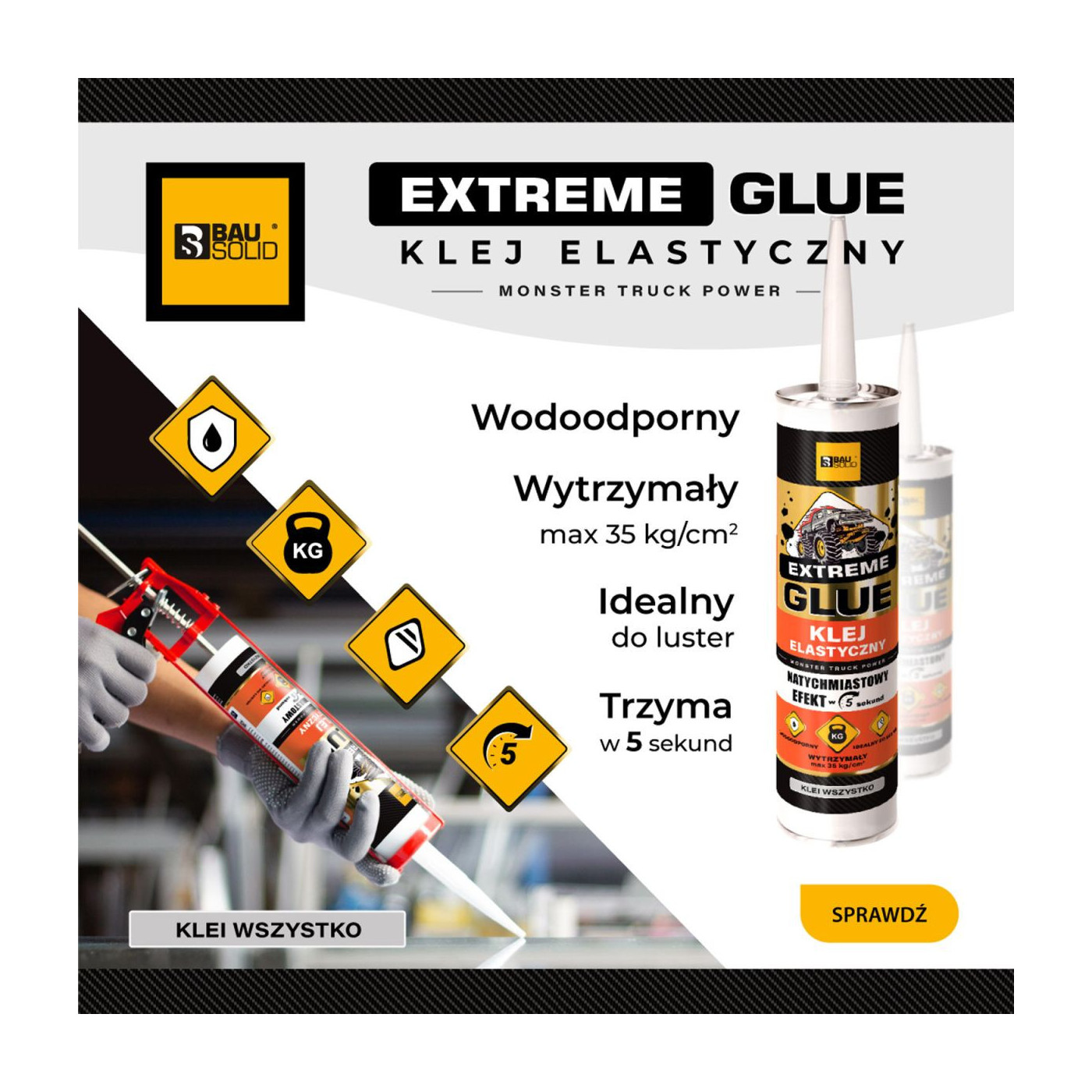 Klej Elastyczny Extreme Glue 290 ml Bausolid
