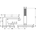 Bateria Wannowa Tecturis E Czarny Mat 73443670 Hansgrohe