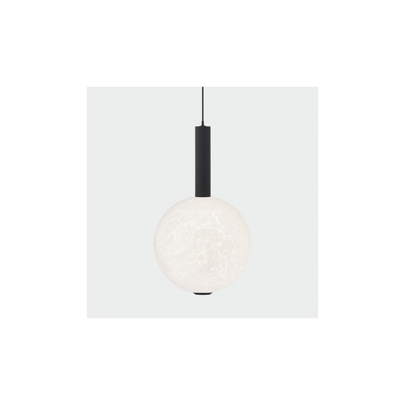 Lampa Wisząca Pipe Slim LED Czarna Z Kloszem Mrożonym C3986100N+K0008240HW ACB