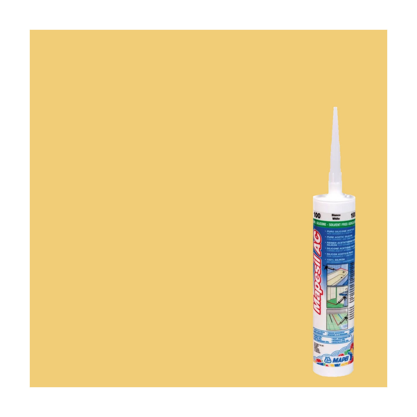 Silikon Mapesil AC Żółty 150 310 ml Mapei