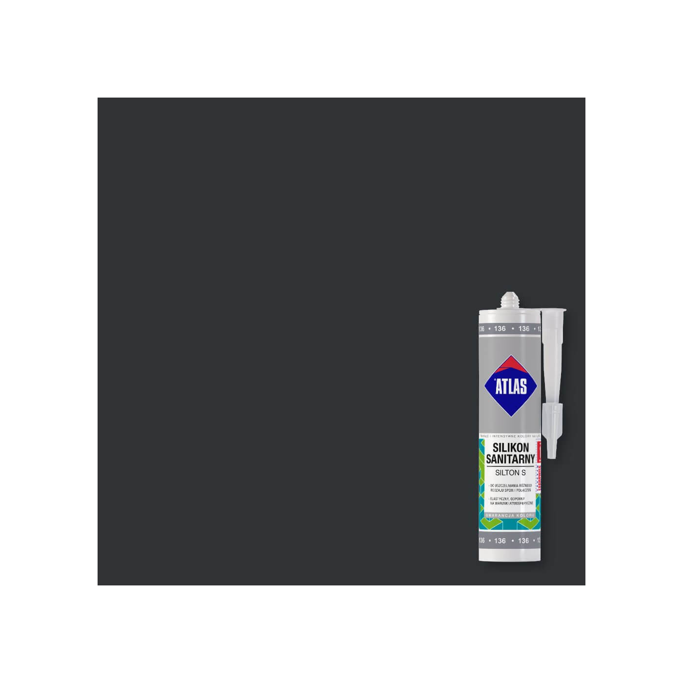 Silikon Sanitarny Silton S Czarny 204 Atlas