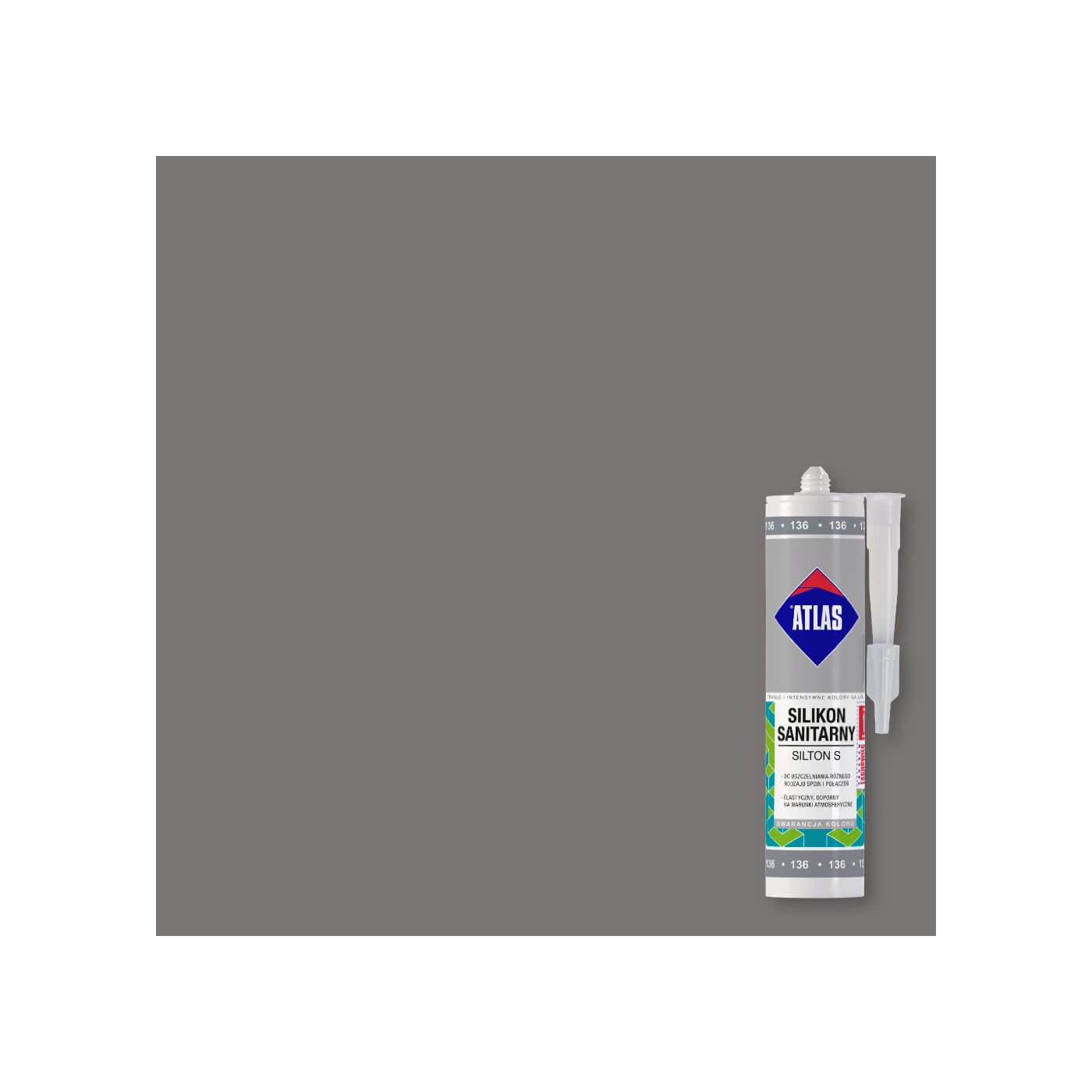 Silikon Sanitarny Silton S Srebny 136 Atlas
