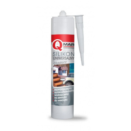 Silikon Uniwersalny Czarny 300 ml Qmar