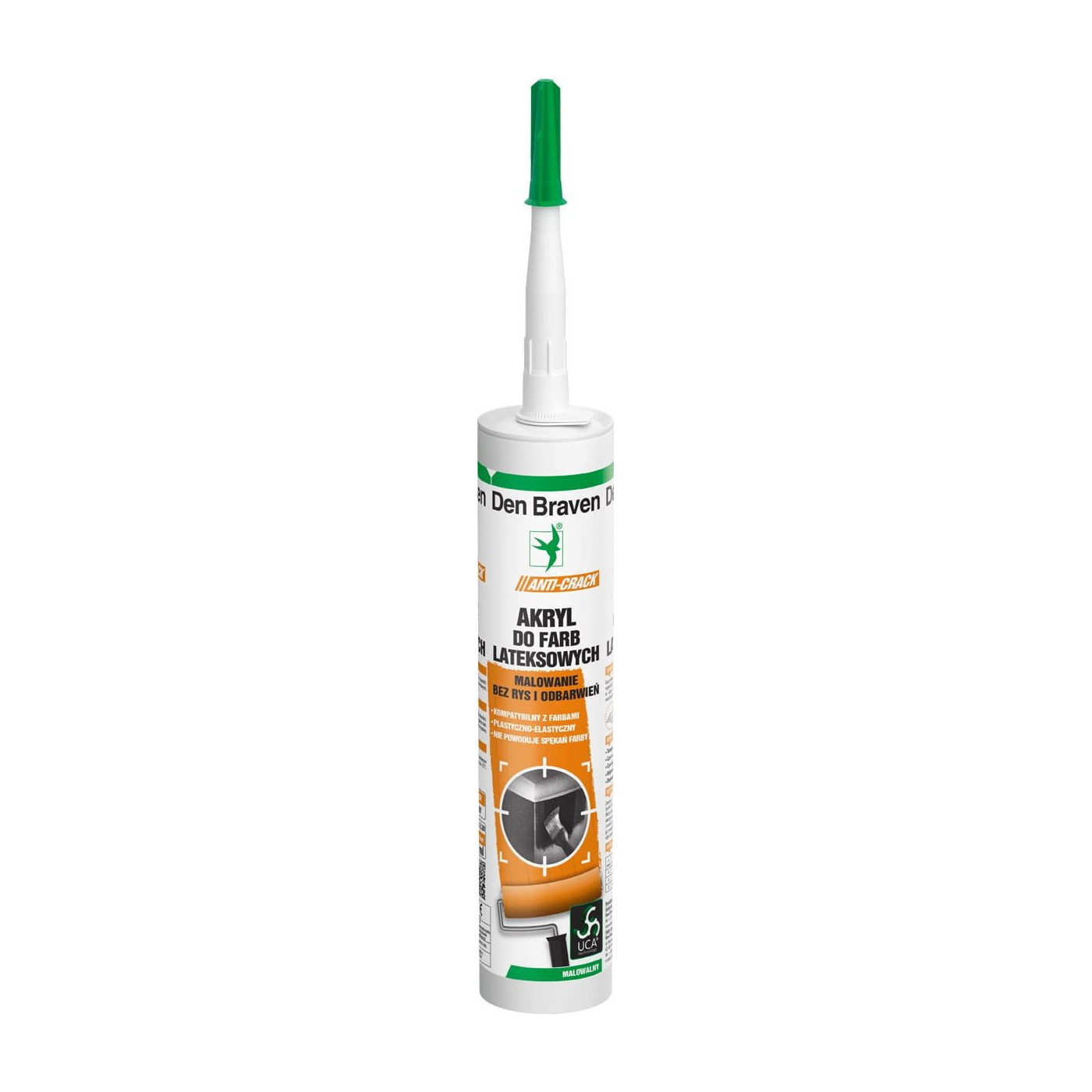 Akryl Do Farb Lateksowych Anti Crack Biały 280 ml Den Braven