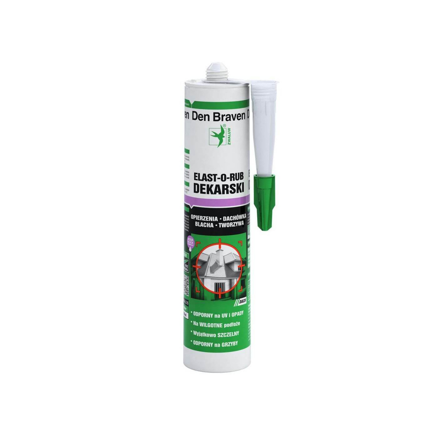 Uszczelniacz Dekarski Elast-O-Rub Bezbarwny 300 ml Den Braven