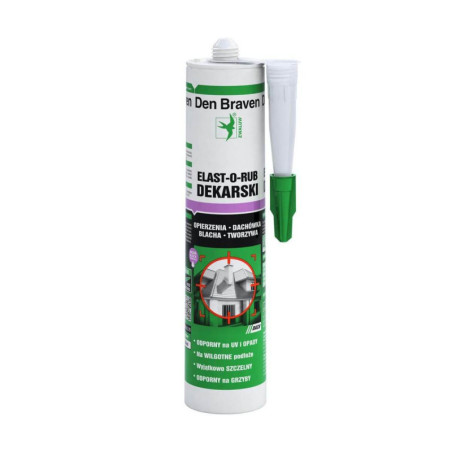 Uszczelniacz Dekarski Elast-O-Rub Bezbarwny 300 ml Den Braven