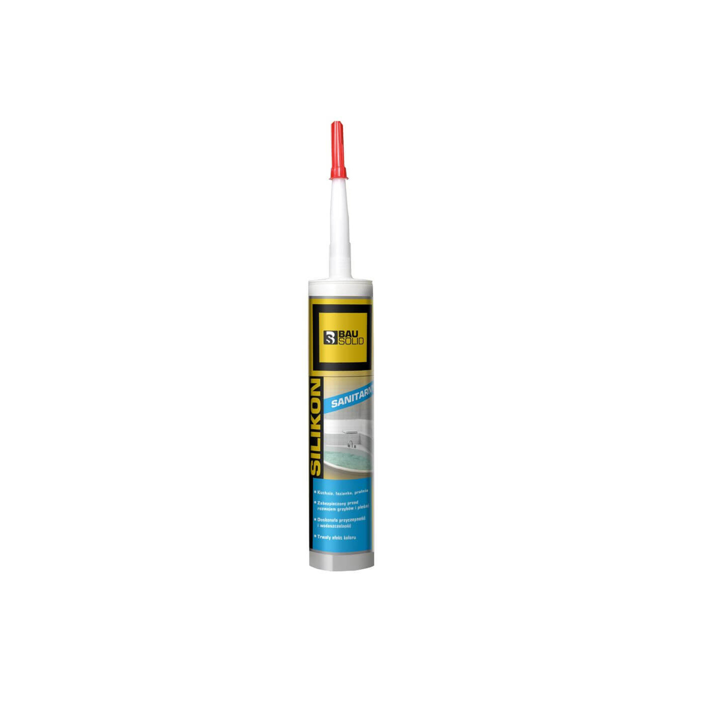 Silikon Sanitarny Szary 280 ml Bausolid