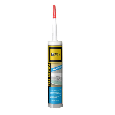Silikon Sanitarny Szary 280 ml Bausolid