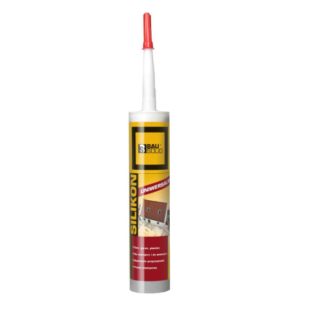 Silikon Uniwersalny Szary 280 ml Bausolid