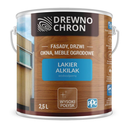 Lakier Ftalowy Alkilak Połysk 2,5L Drewnochron