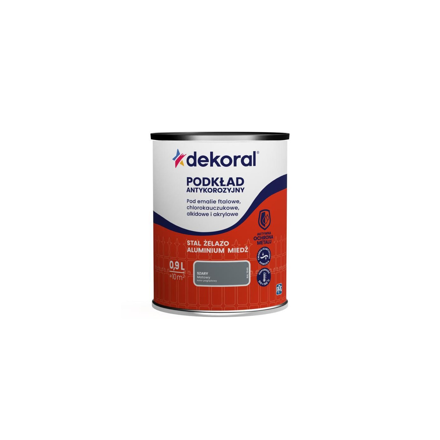 Podkład Antykorozyjny 0.9L Szary Ral 7045 Dekoral