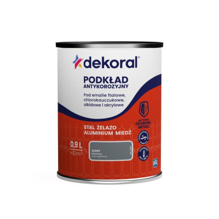 Podkład Antykorozyjny 0.9L Szary Ral 7045 Dekoral