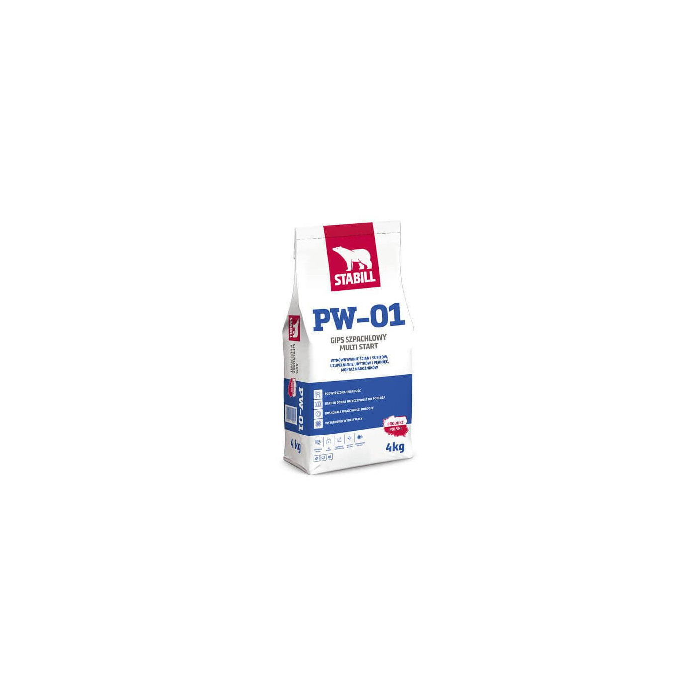 Gips Szpachlowy Start PW-01 4 Kg Stabill