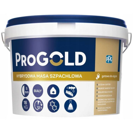 Masa Szpachlowa Hybrydowa Biały 18 kg Progold