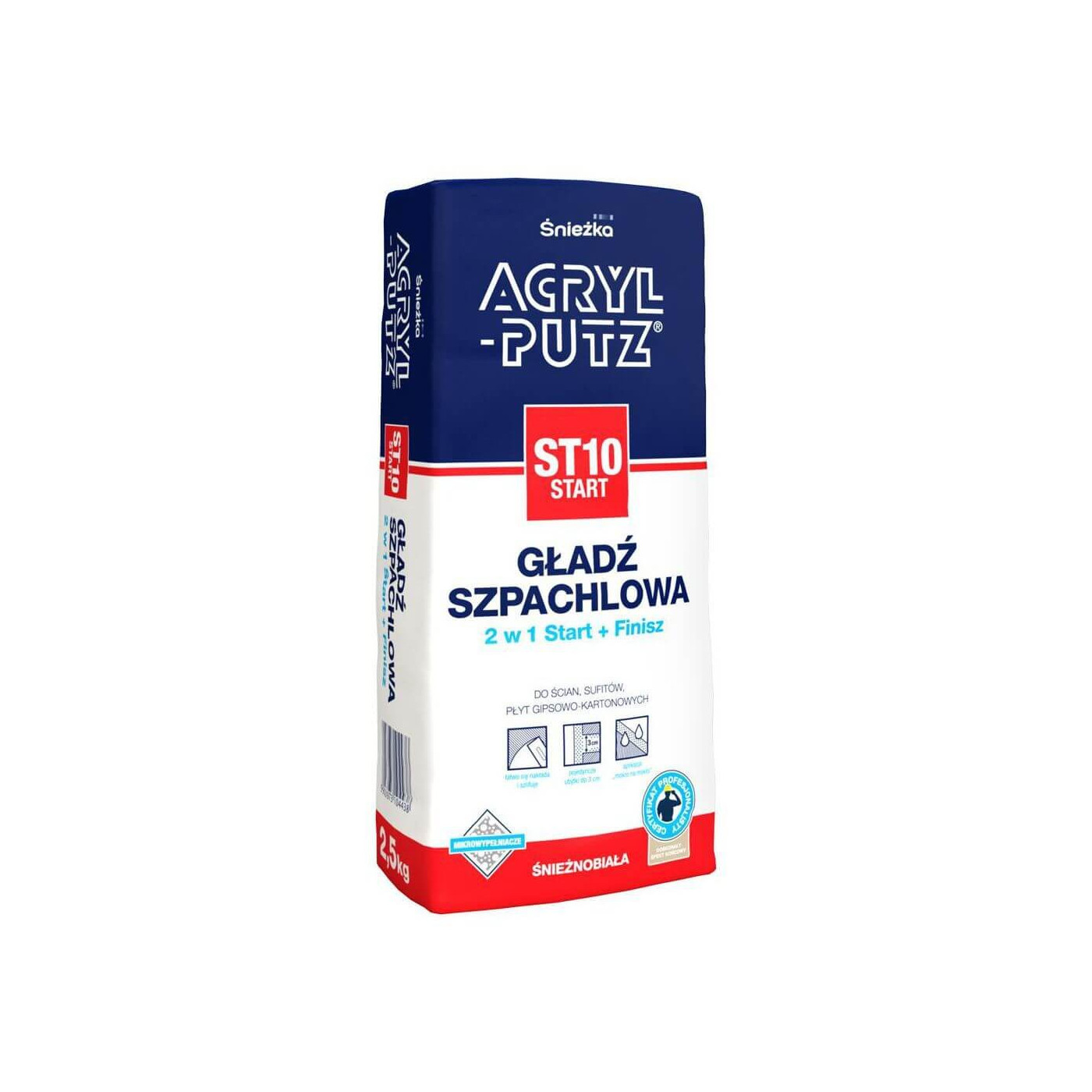 Gładź Szpachlowa Acryl Putz Start ST10 2,5 kg Śnieżka