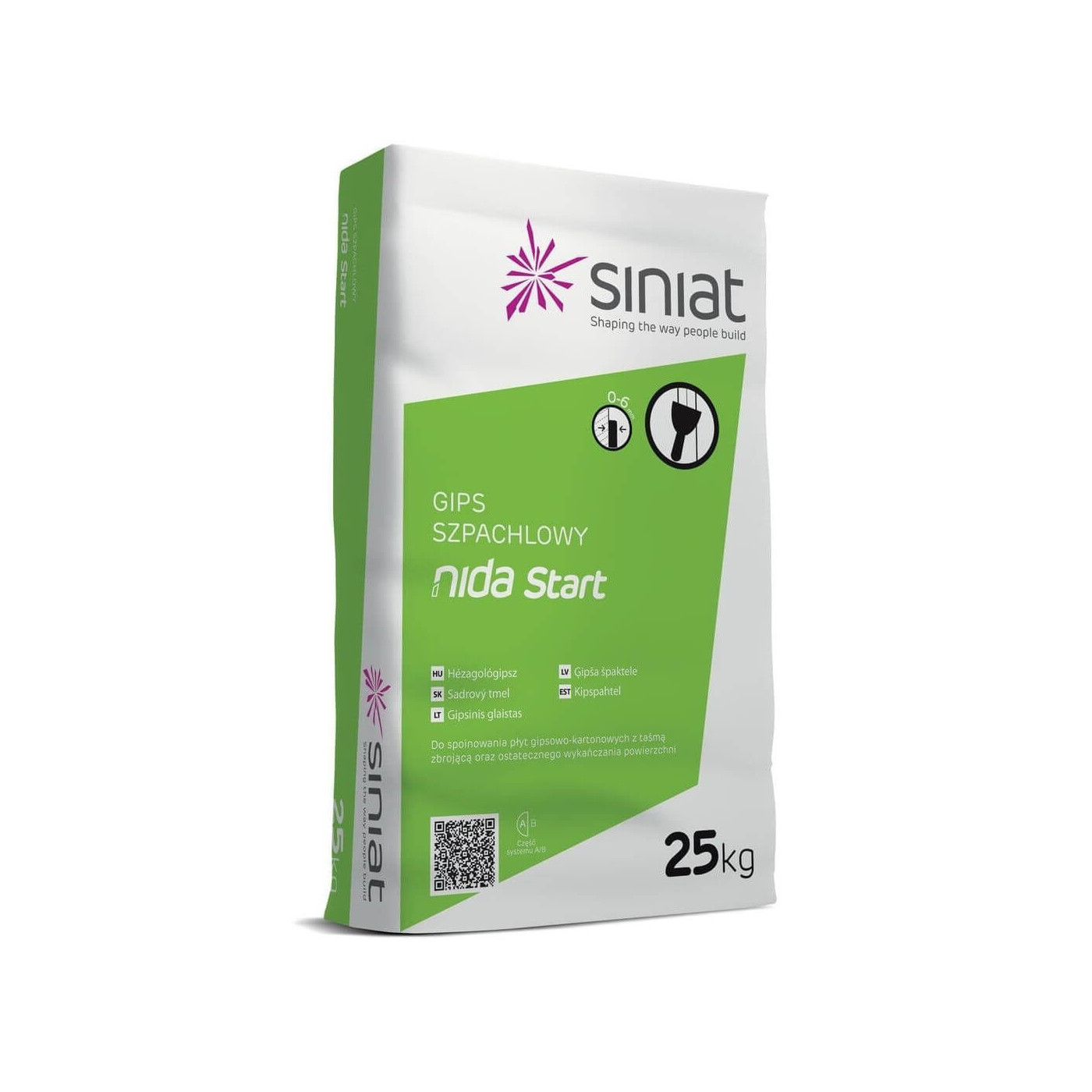 Gips Szpachlowy Nida Start 25 kg Siniat