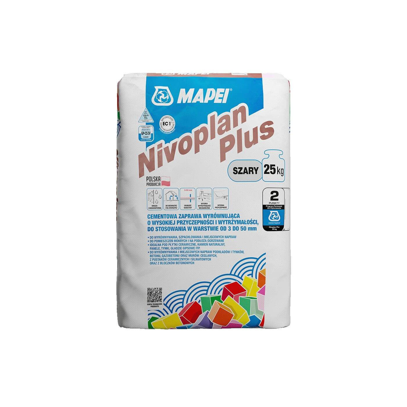 Cementowa Zaprawa Wyrównująca Nivoplan Plus 25Kg Mapei