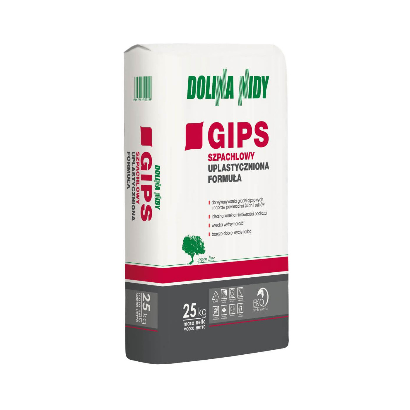 Gips Szpachlowy Uplastyczniona Formuła 25Kg Dolina Nidy