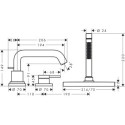 Bateria Wannowa Tecturis S Biały Mat 73447700 Hansgrohe
